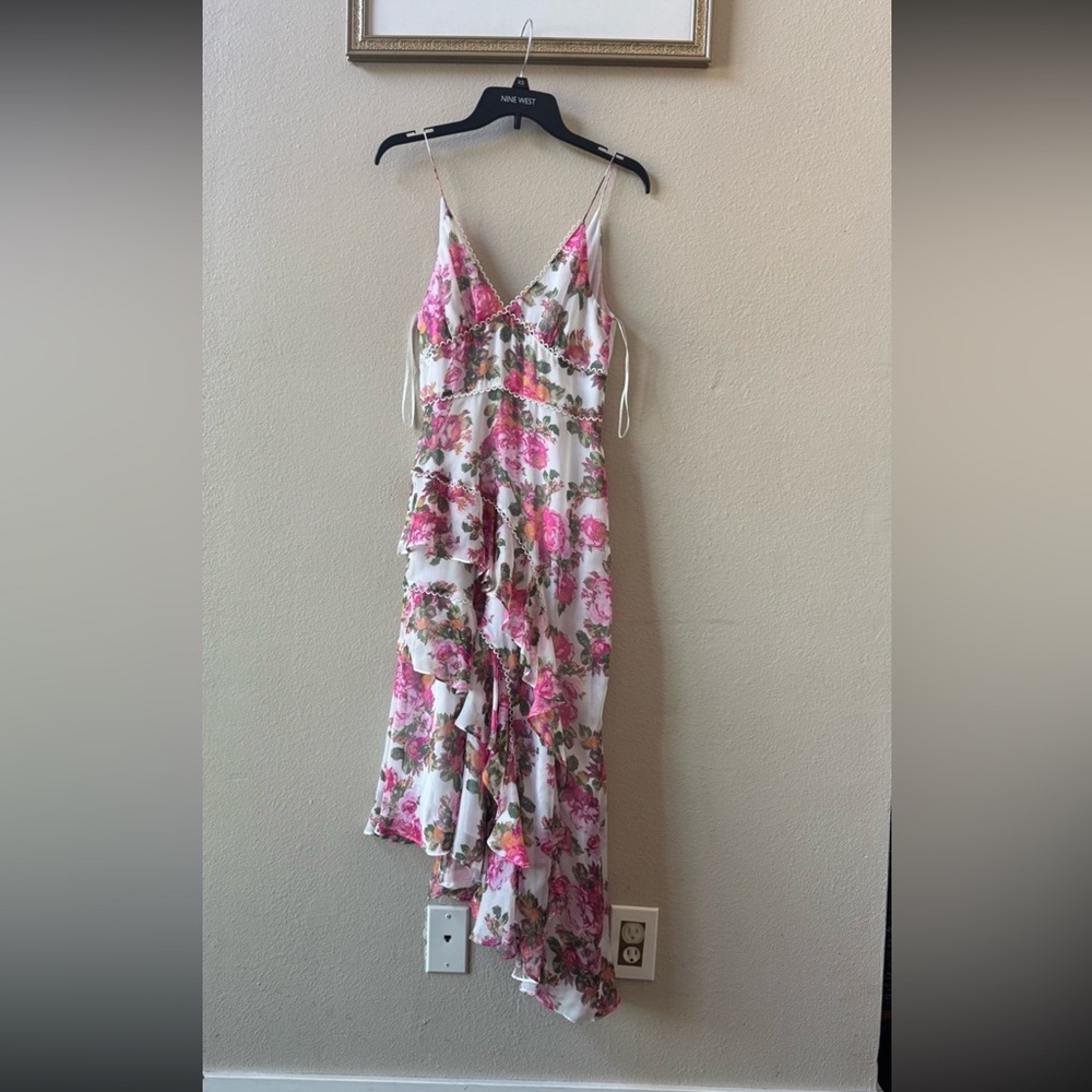 Keepsake Oblivion Midi Dress in Ivory Rose Floral size XS